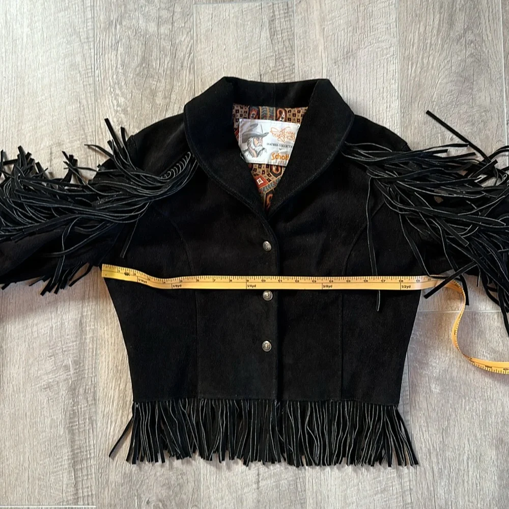 🔥RARE🔥Vintage Kenny Rogers Collection by Schott Suede Leather Fringe Jacket - Picture 13 of 13